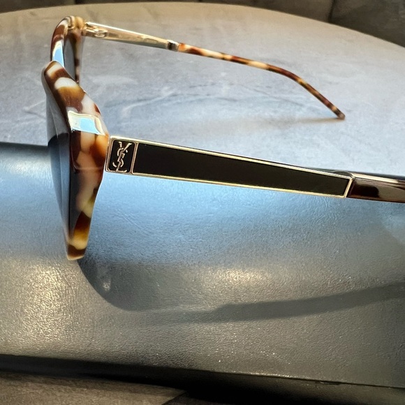 Saint Laurent Cat Eye Tortoise Shell Sunglasses - Picture 13 of 17